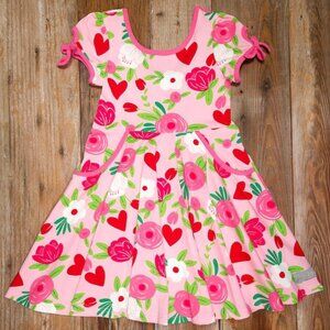 Eleanor Rose 10/12 Floral Hearts Print